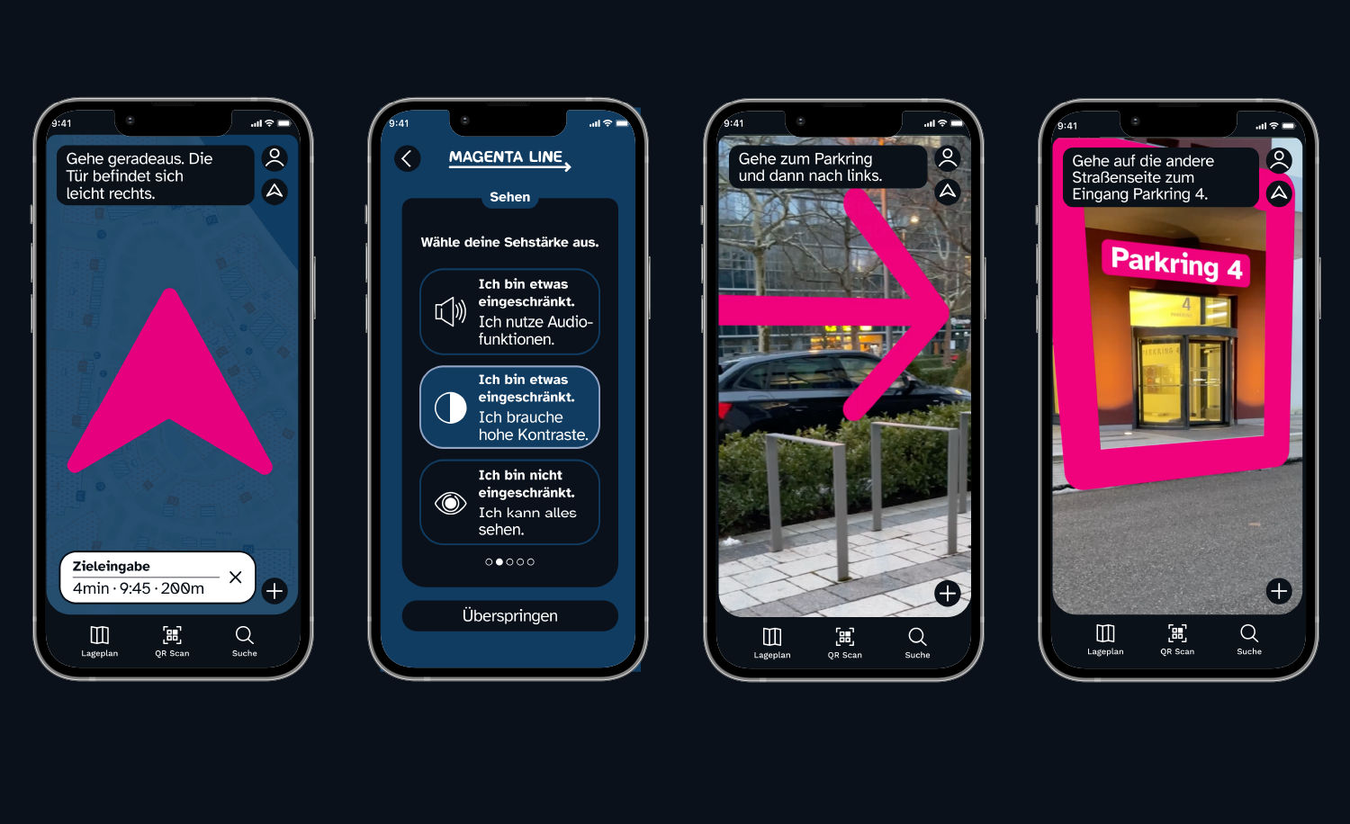 App Magenta Line - Navigation